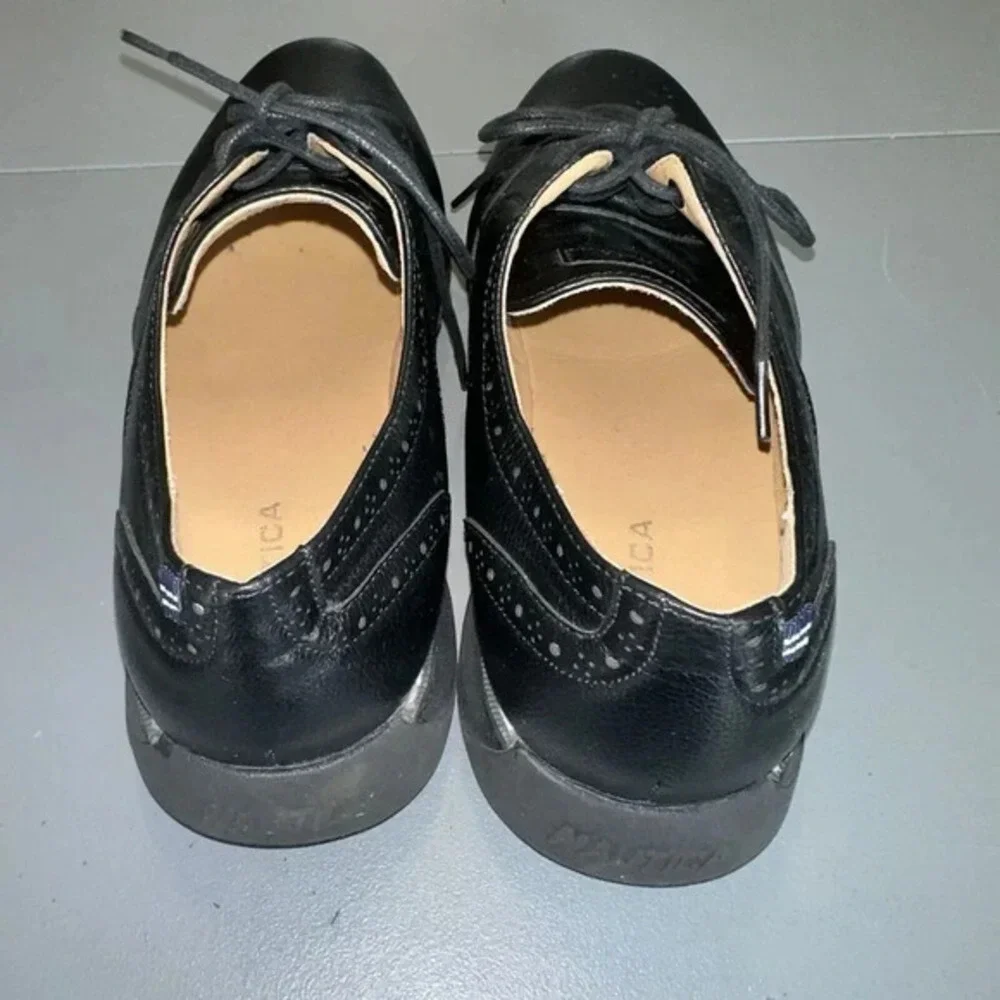 Nautica Men's Shoes Wing Tip Warren‎ Oxford Lace-up  Lightweight Black Size 9.5